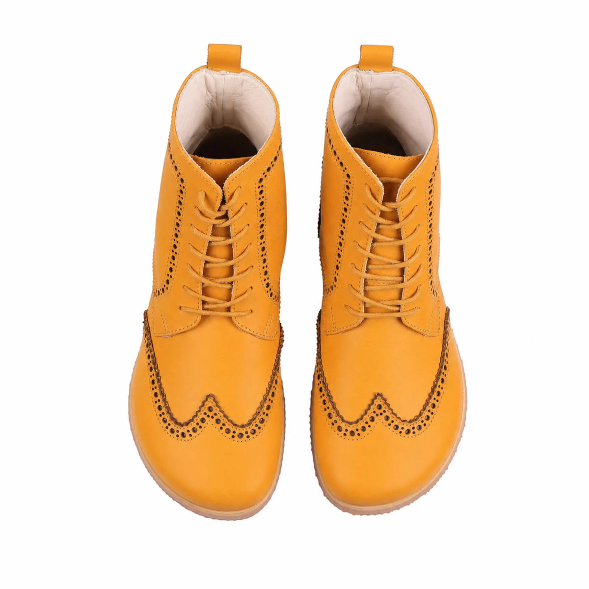 Smooth Barefoot Moccasin Boots Shoes – Eva Outsole – Mustard