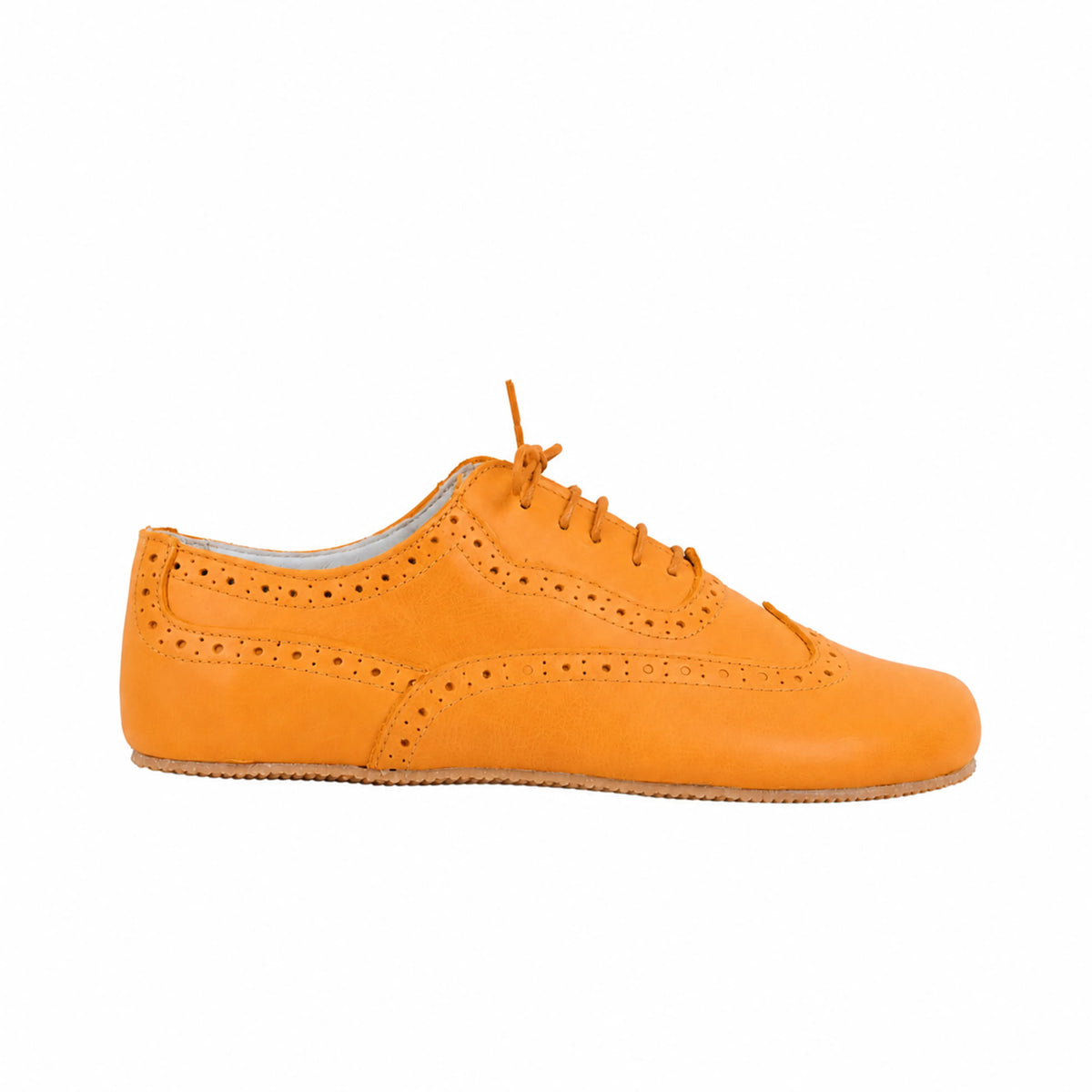 Smooth Barefoot Moccasin Shoes – Rubber Sole – Mustard