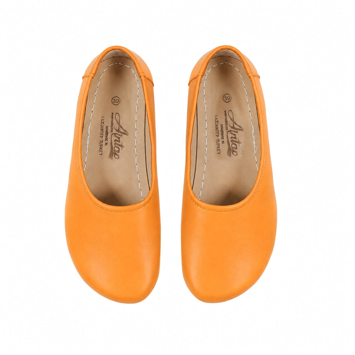 Smooth Barefoot Ballet Shoes – Rubber Sole – Mustard