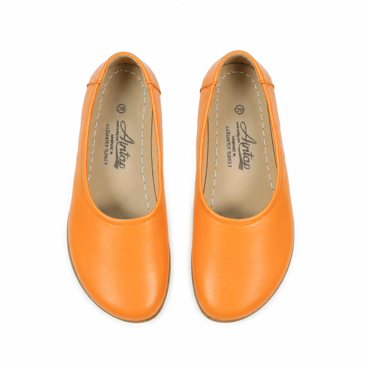 Smooth Barefoot Ballet Shoes – Classic Sole — Leather Sole – Mustard