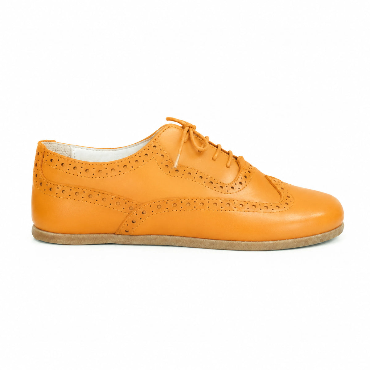 Smooth Barefoot Moccasin Shoes – Classic Sole — Leather Sole – Mustard