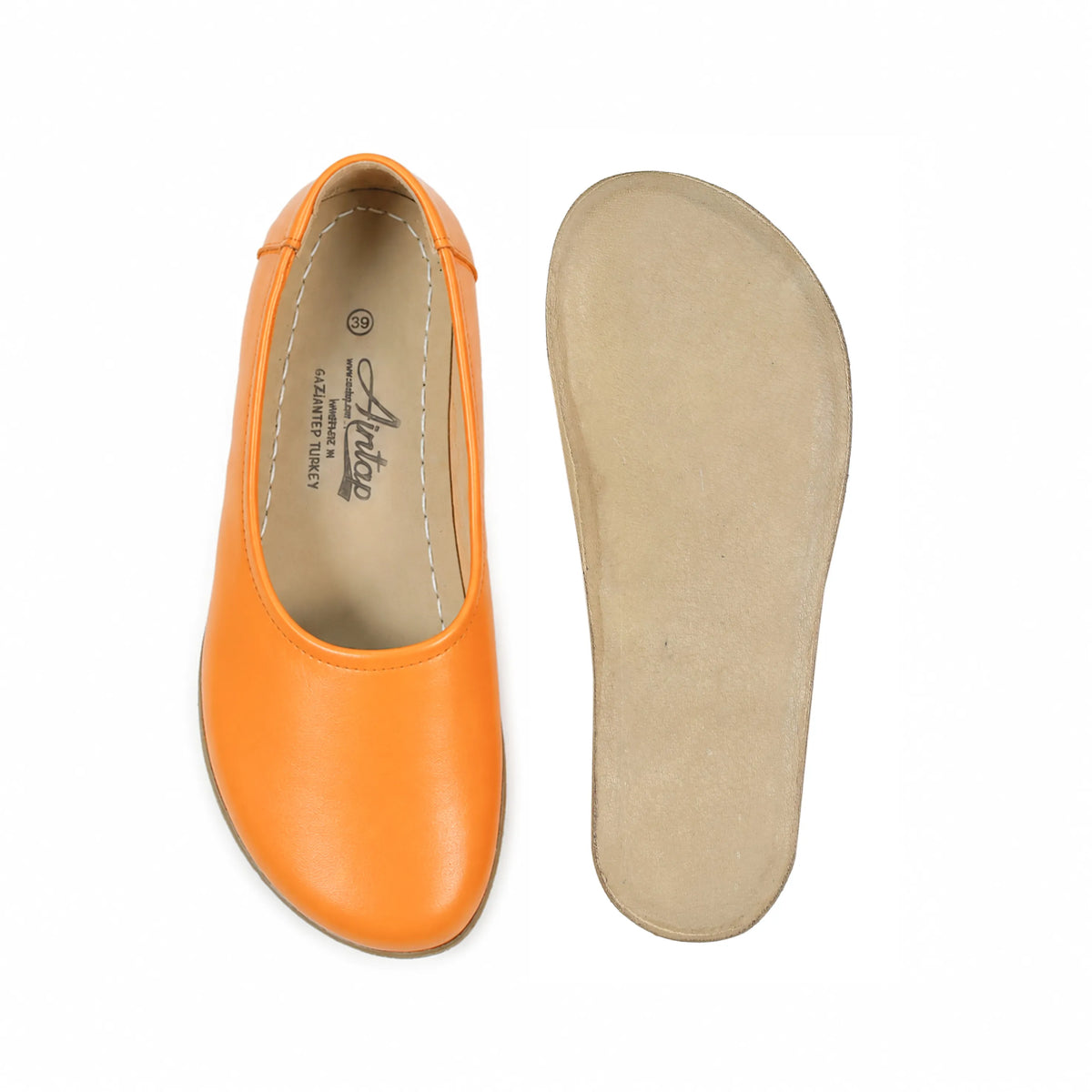 Smooth Barefoot Ballet Shoes – Classic Sole — Leather Sole – Mustard