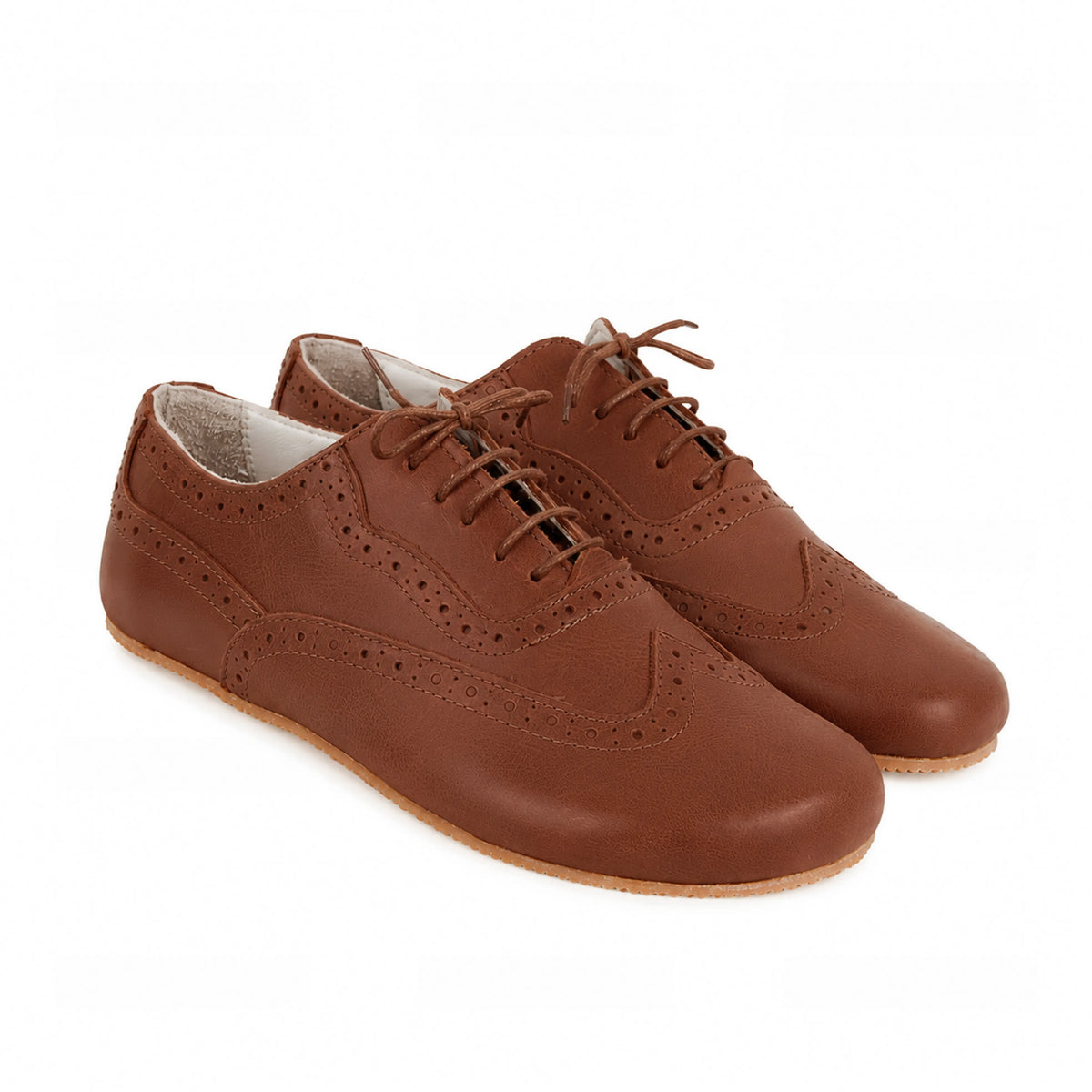 Smooth Barefoot Moccasin Shoes – Rubber Sole – Brown