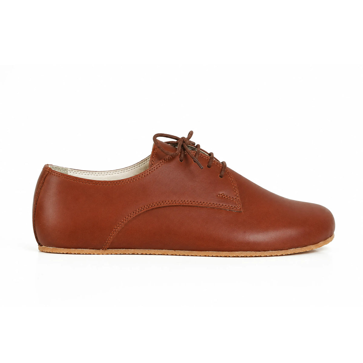 Smooth Barefoot Oxford Shoes – Rubber Sole – Brown