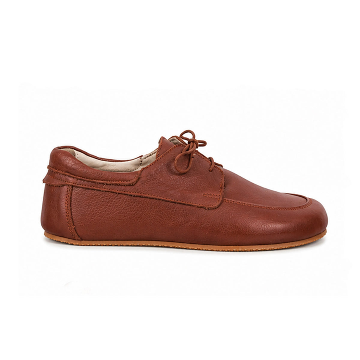 Smooth Barefoot Laces Penny Loafer Shoes – Rubber Sole – Brown