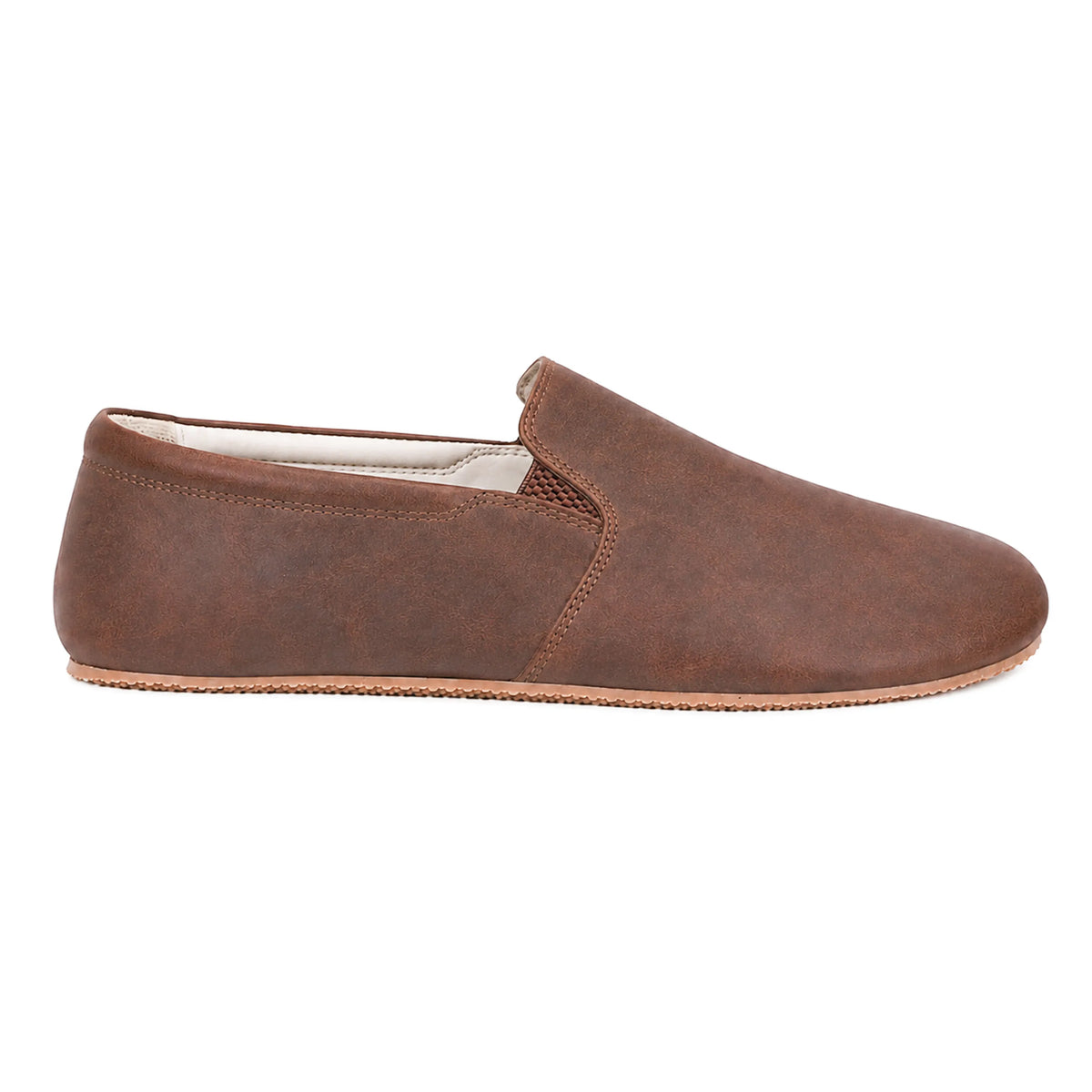 Crazy Barefoot Slip-On Shoes – Rubber Sole – Brown