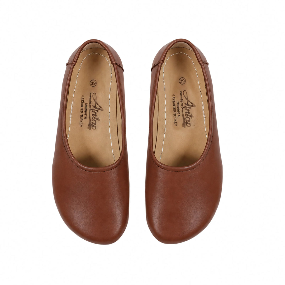 Smooth Barefoot Ballet Shoes – Rubber Sole – Brown