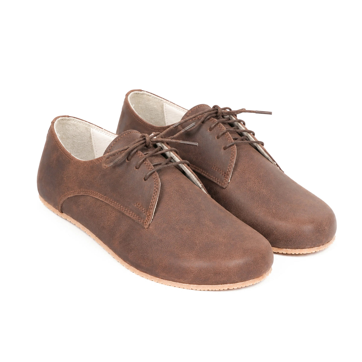 Crazy Barefoot Oxford Shoes – Rubber Sole – Brown