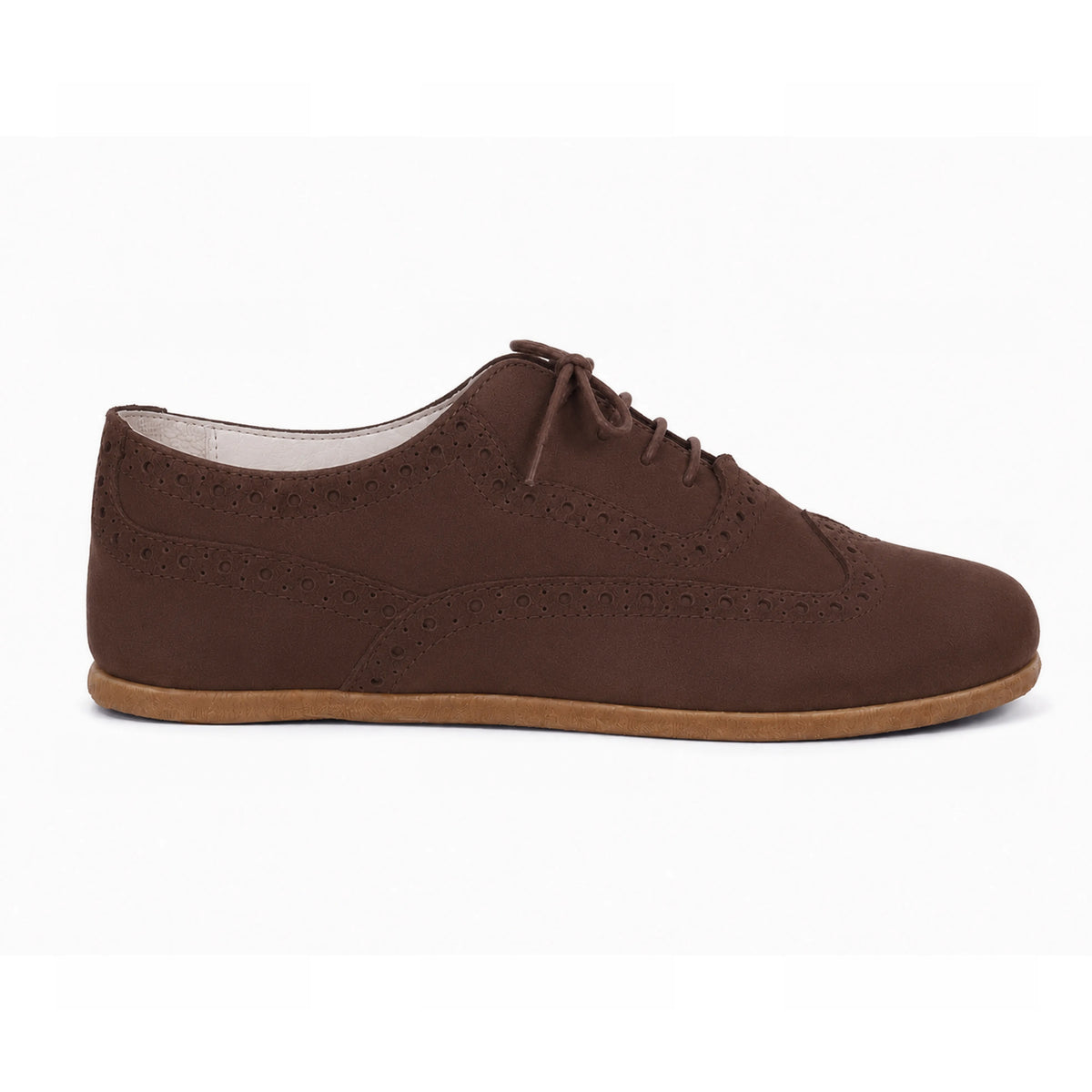Nubuck Barefoot Moccasin Shoes – Classic Sole — Leather Sole – Brown