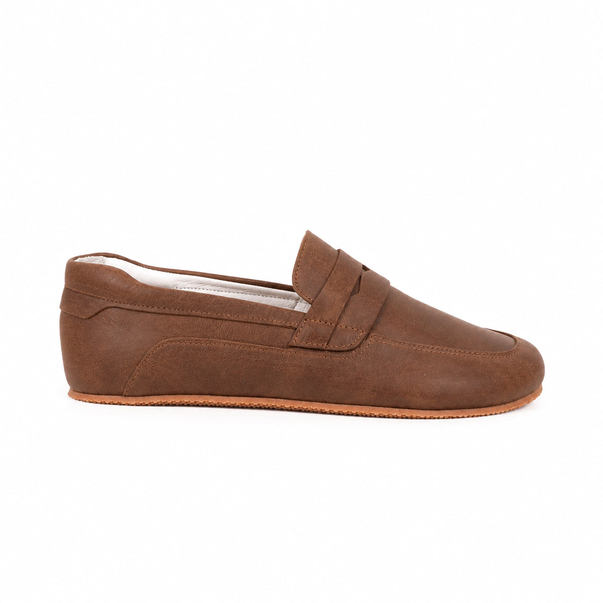Crazy Barefoot Penny Loafer Shoes – Rubber Sole – Brown