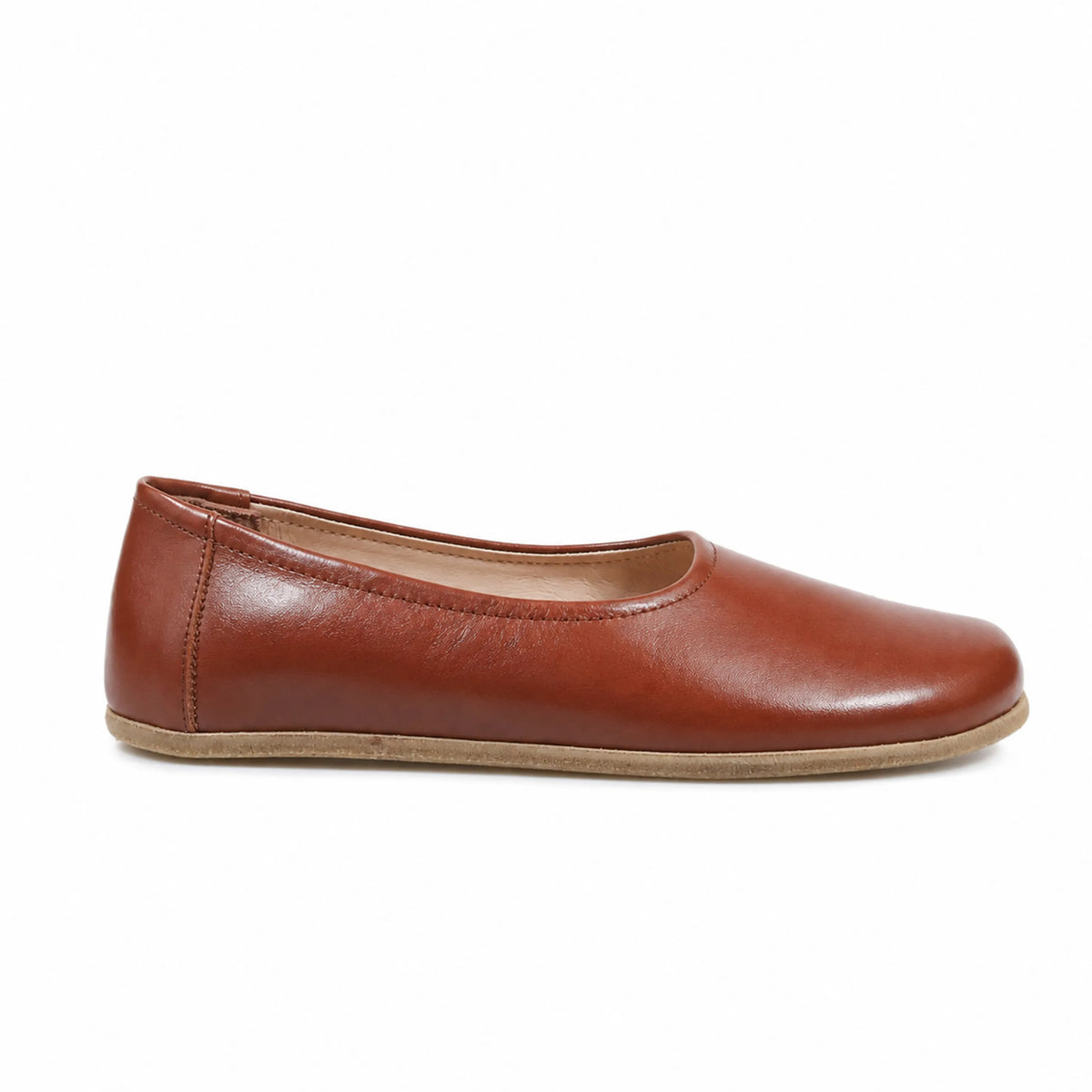 Smooth Barefoot Ballet Shoes – Classic Sole — Leather Sole – Brown