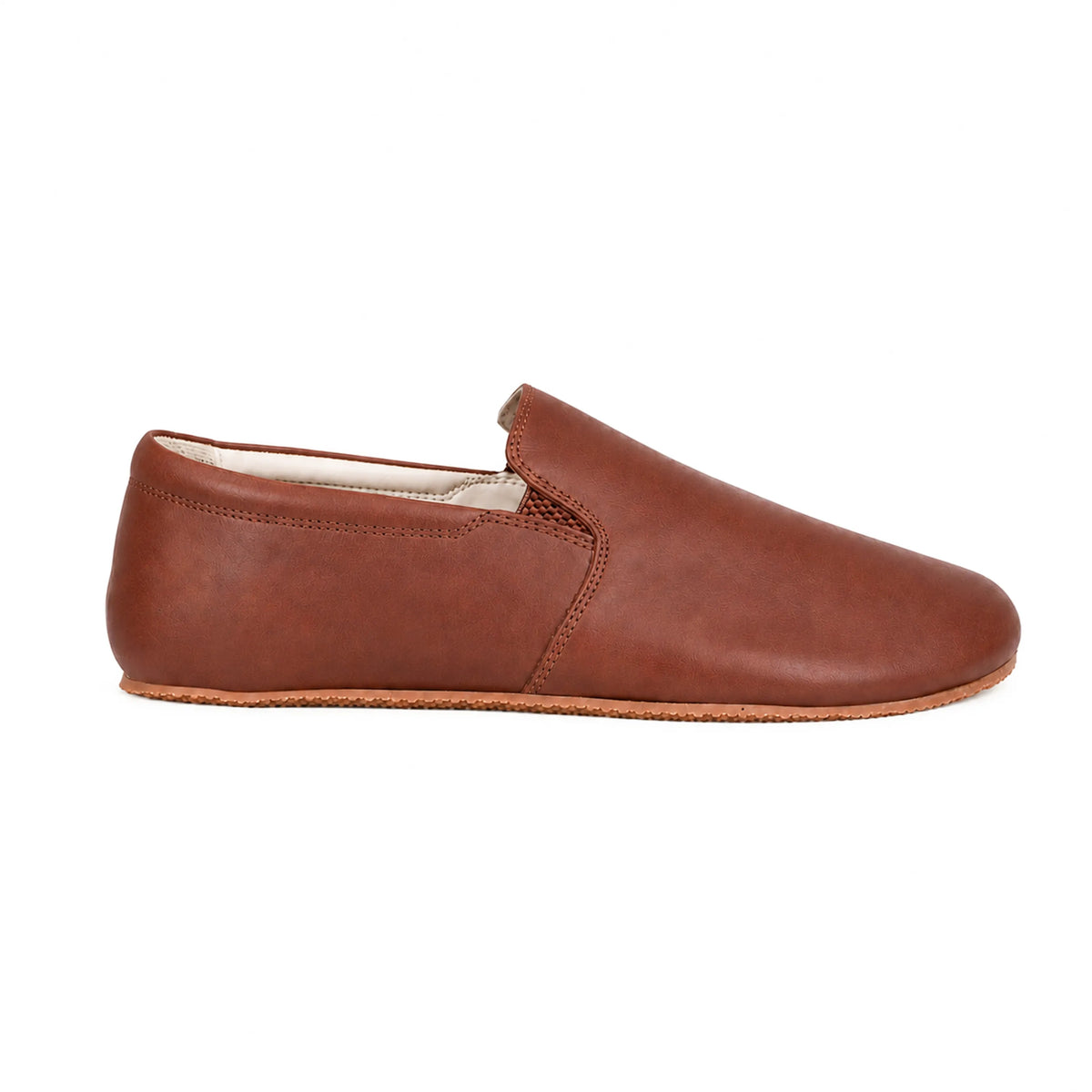 Smooth Barefoot Slip-On Shoes – Rubber Sole – Brown