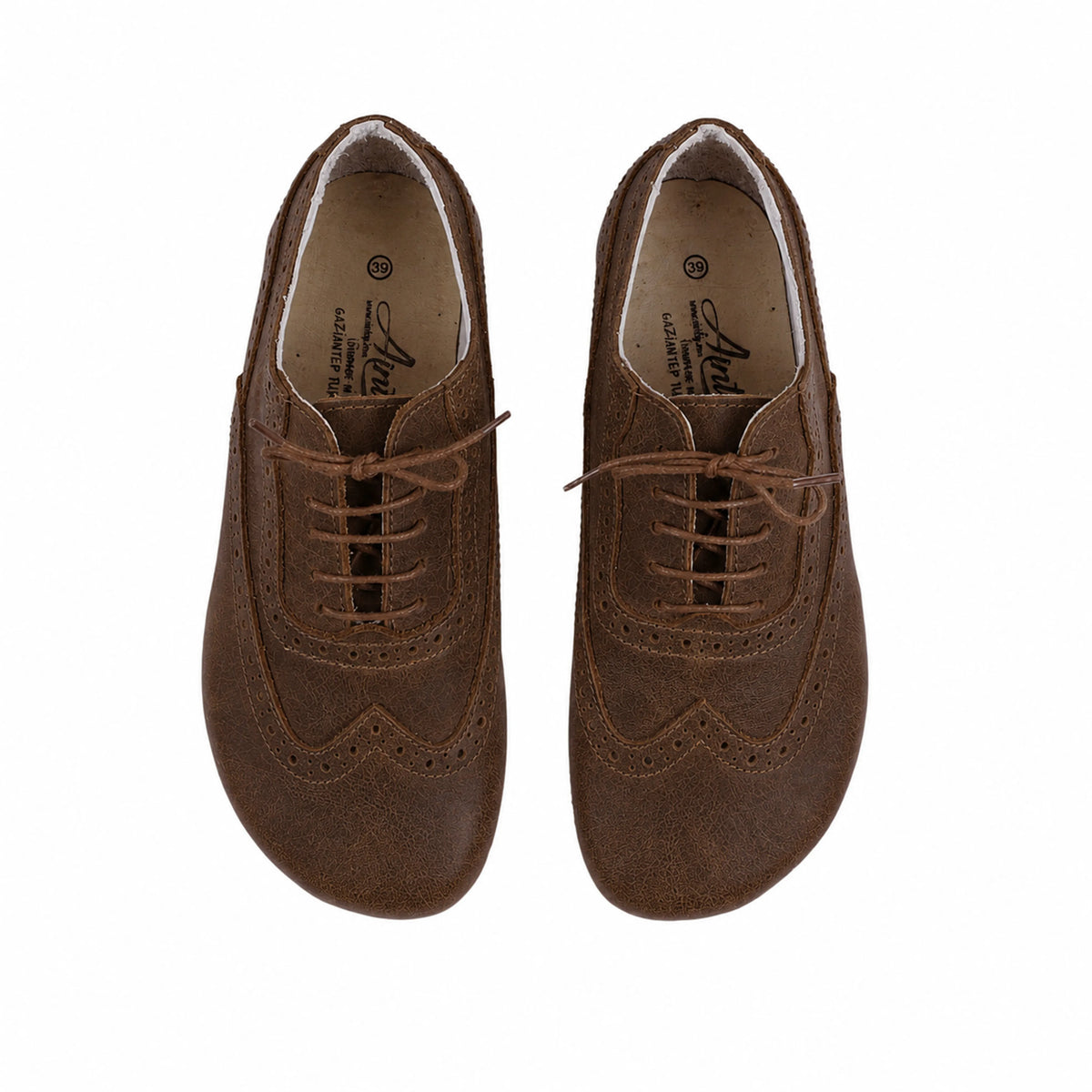 Crazy Barefoot Moccasin Shoes – Rubber Sole – Brown