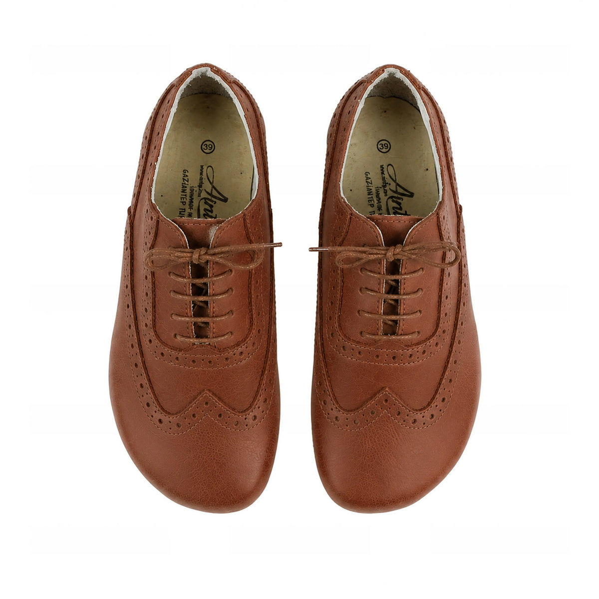Smooth Barefoot Moccasin Shoes – Rubber Sole – Brown