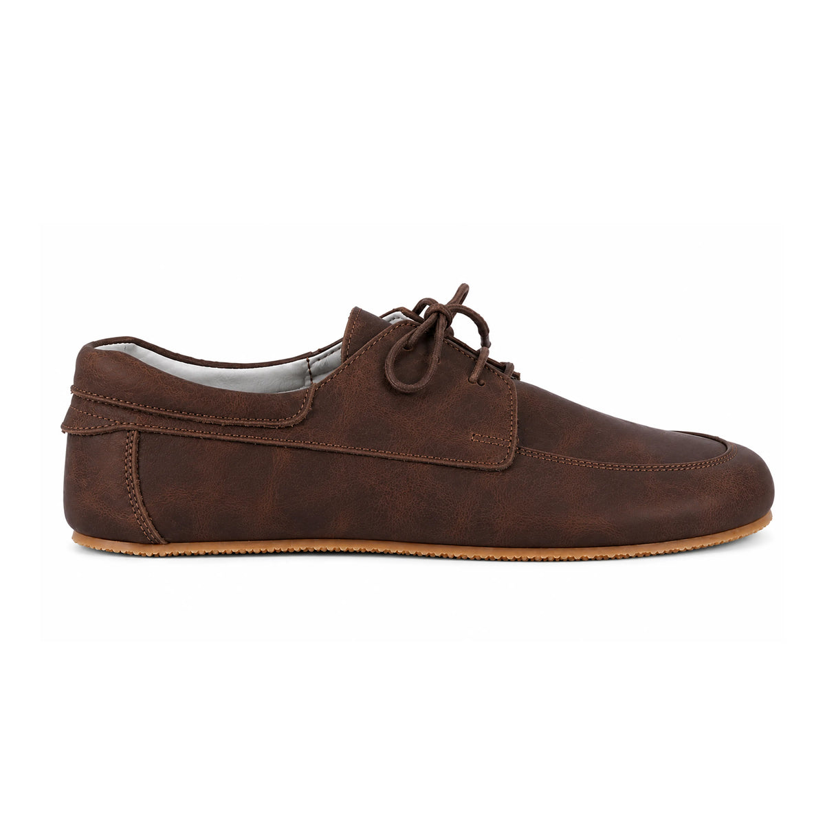 Crazy Barefoot Laces Penny Loafer Shoes – Rubber Sole – Brown