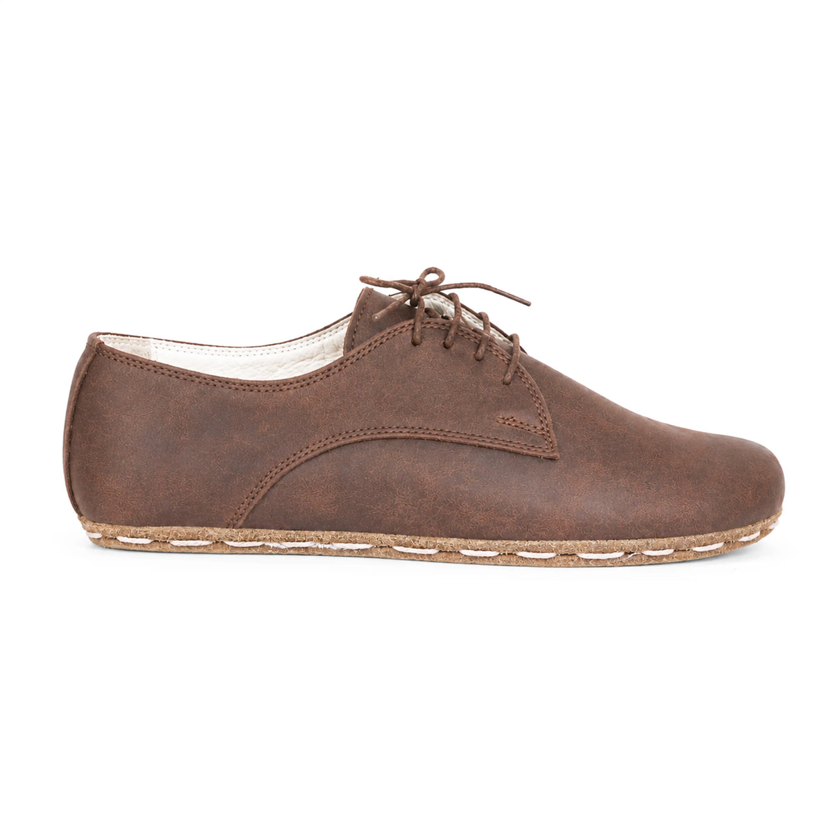 Crazy Barefoot Oxford Shoes — Leather Sole – Brown