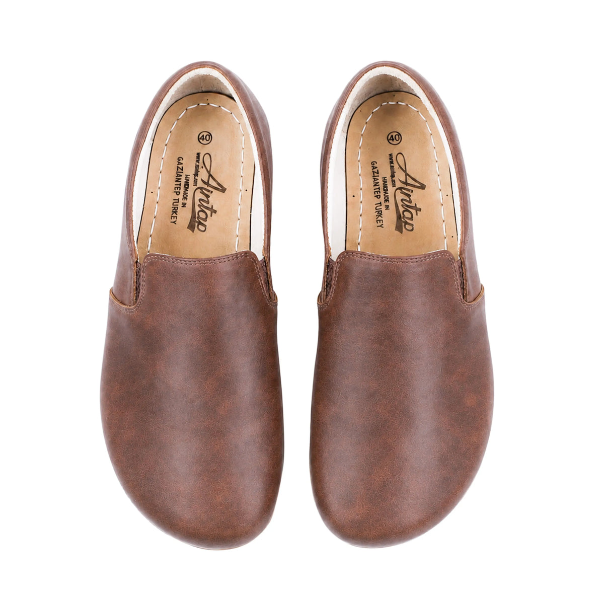 Crazy Barefoot Slip-On Shoes – Rubber Sole – Brown