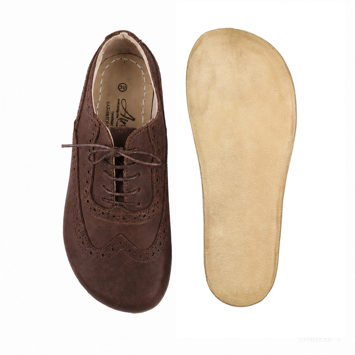 Crazy Barefoot Moccasin Shoes – Classic Sole — Leather Sole – Brown