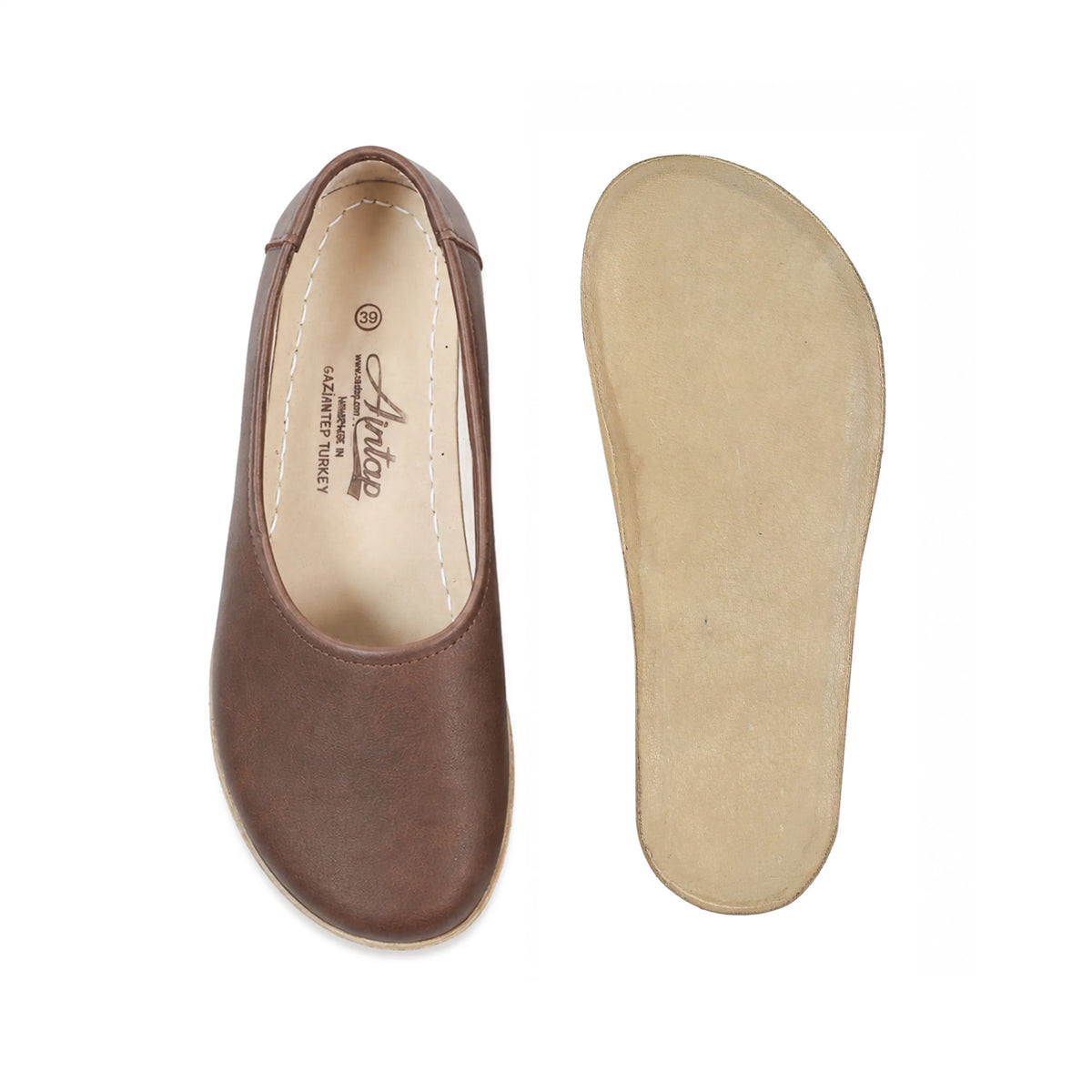 Crazy Barefoot Ballet Shoes – Classic Sole — Leather Sole – Brown