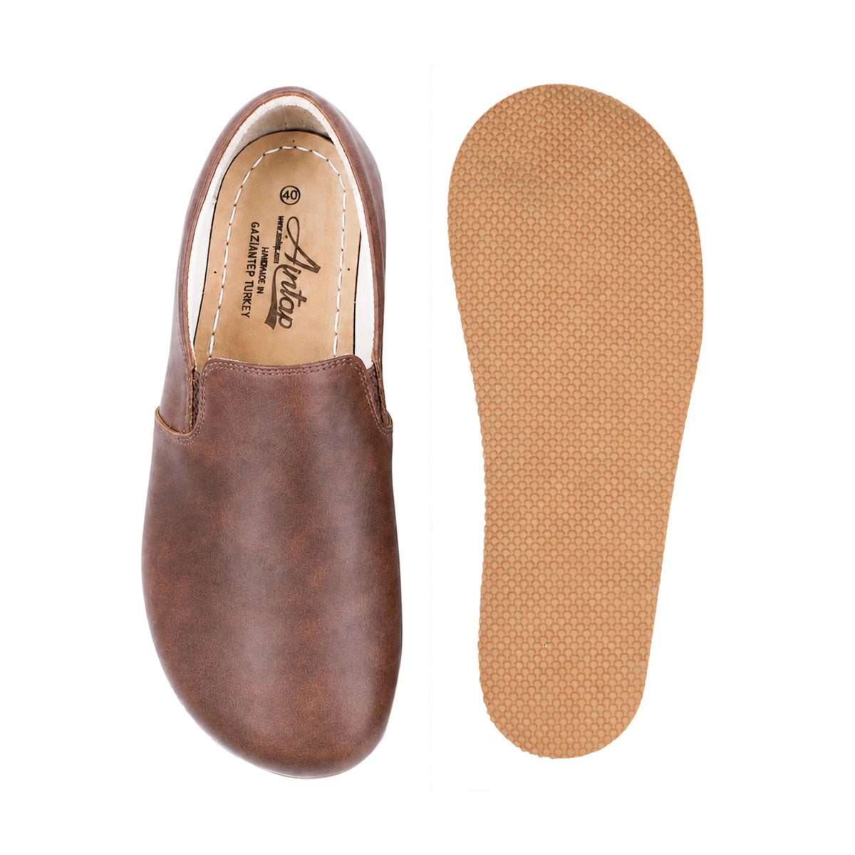 Crazy Barefoot Slip-On Shoes – Rubber Sole – Brown