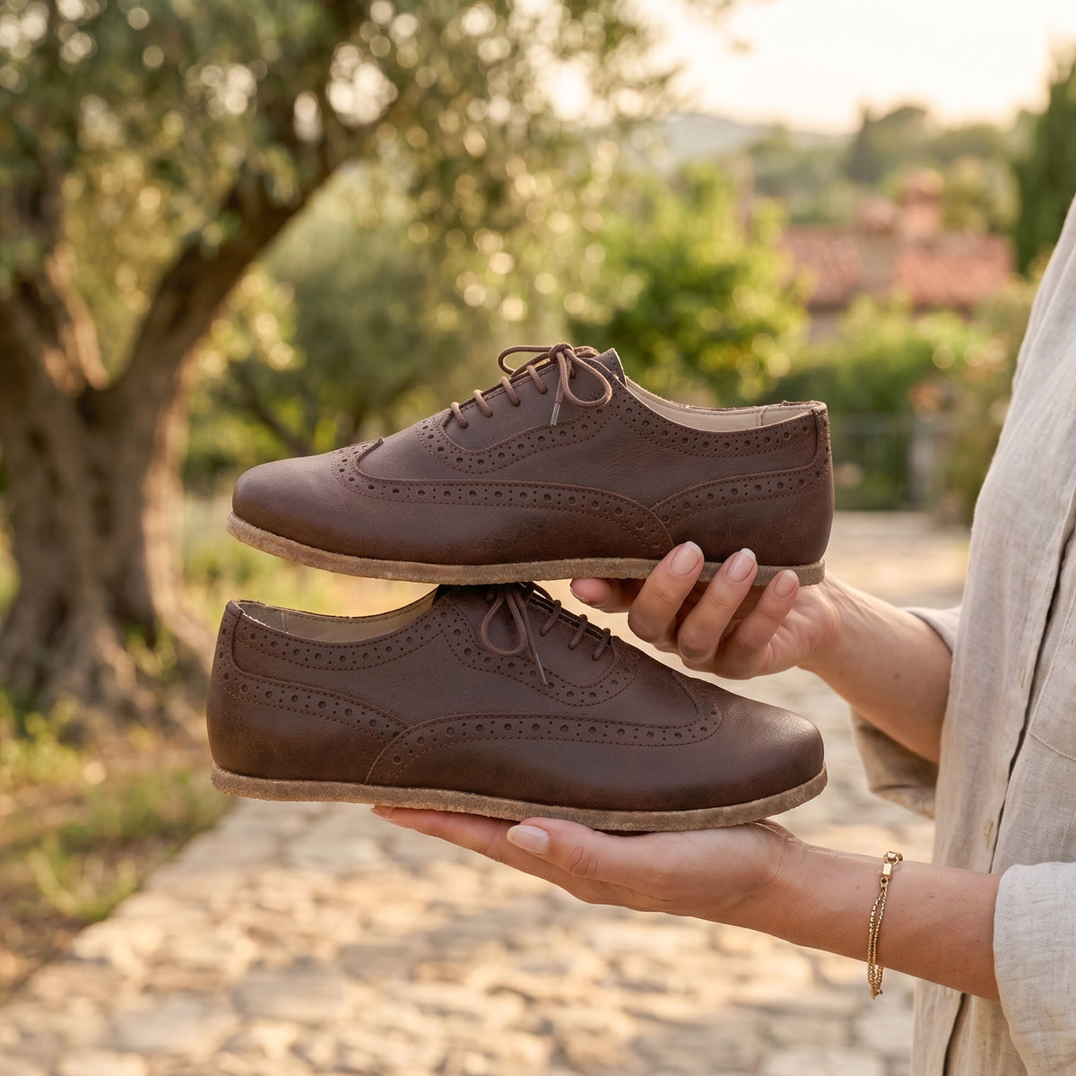 Crazy Barefoot Moccasin Shoes – Classic Sole — Leather Sole – Brown