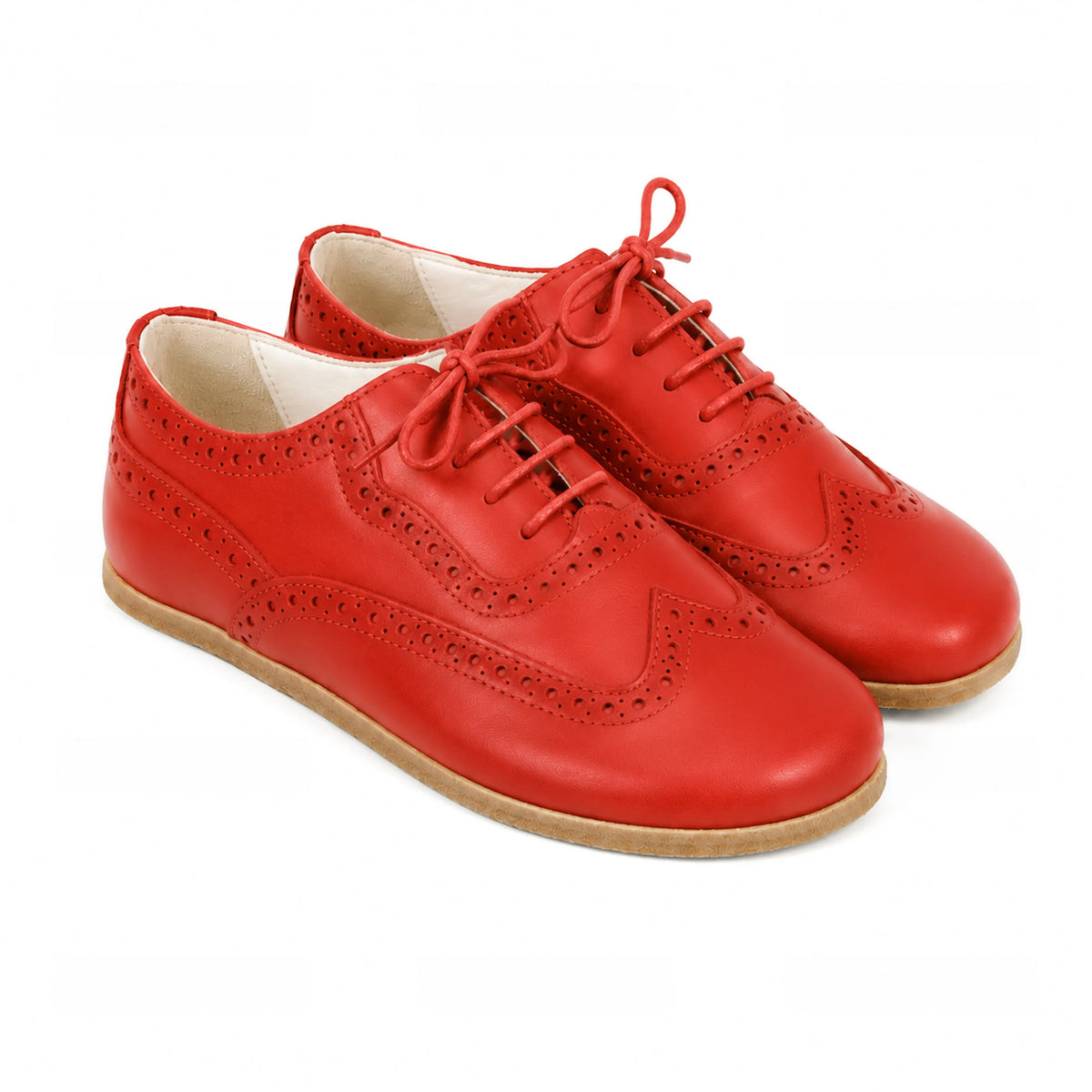 Smooth Barefoot Moccasin Shoes – Classic Sole — Leather Sole – Red