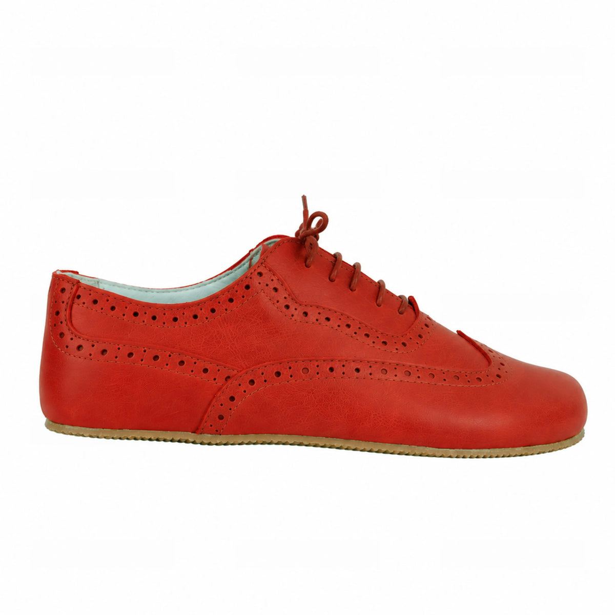 Smooth Barefoot Moccasin Shoes – Rubber Sole – Red