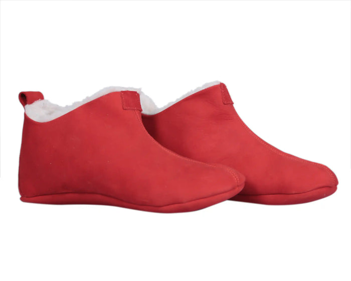 Nubuck Barefoot Home Slippers Sandals Shoes – Red