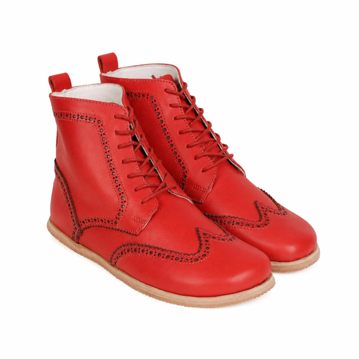 Smooth Barefoot Moccasin Boots Shoes – Eva Outsole – Red