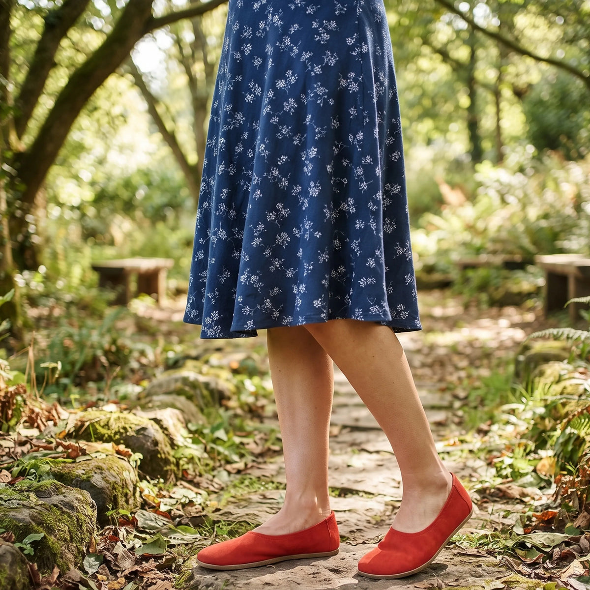 Nubuck Barefoot Ballet Shoes – Classic Sole — Leather Sole – Red