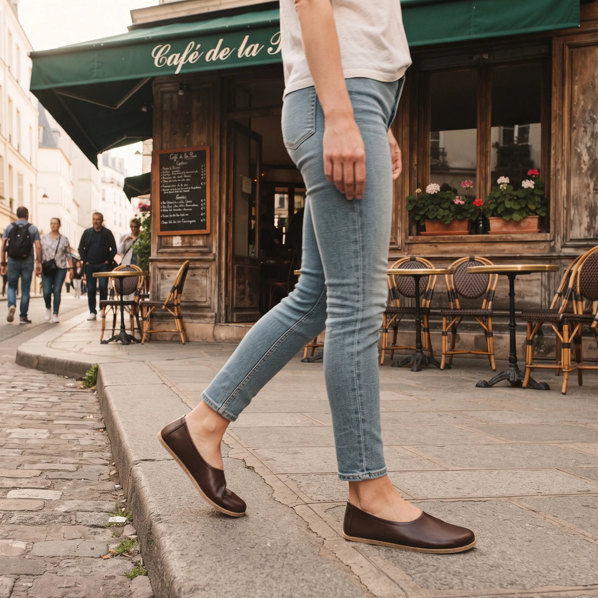 Smooth Barefoot Ballet Shoes – Classic Sole — Leather Sole – Dark Brown
