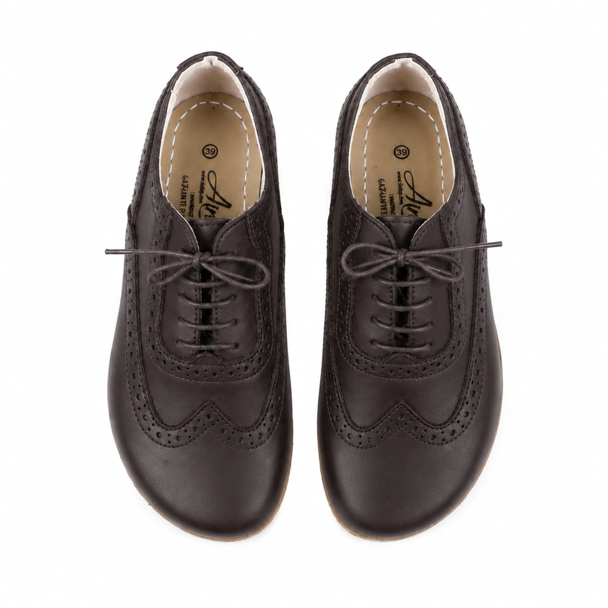 Smooth Barefoot Moccasin Shoes – Classic Sole — Leather Sole – Dark Brown