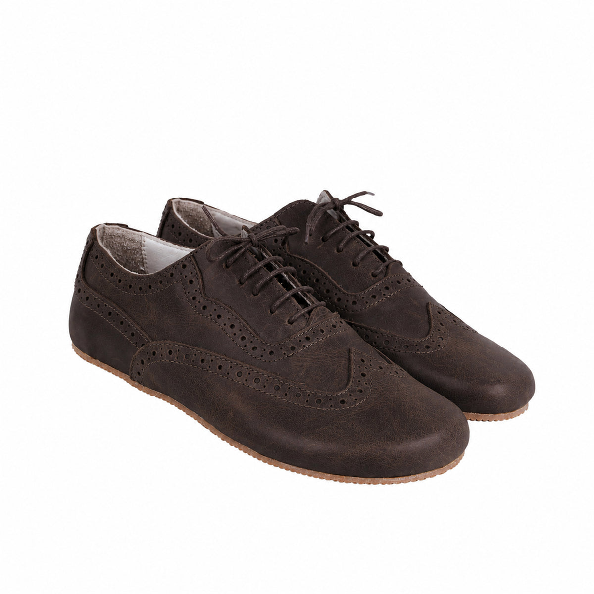 Crazy Barefoot Moccasin Shoes – Rubber Sole – Dark Brown
