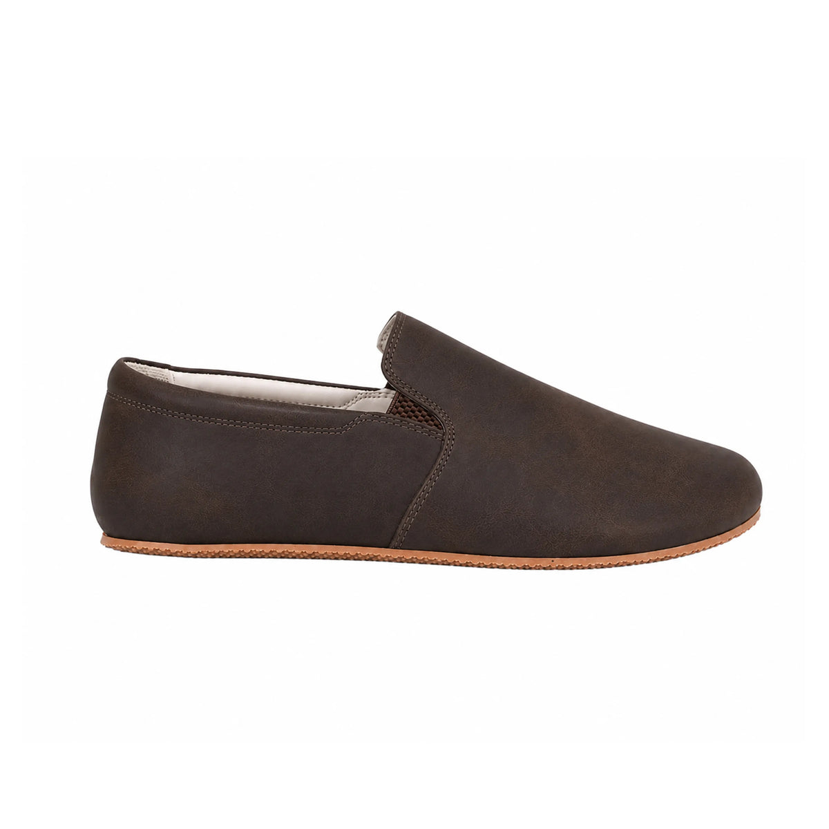 Crazy Barefoot Slip-On Shoes – Rubber Sole – Dark Brown