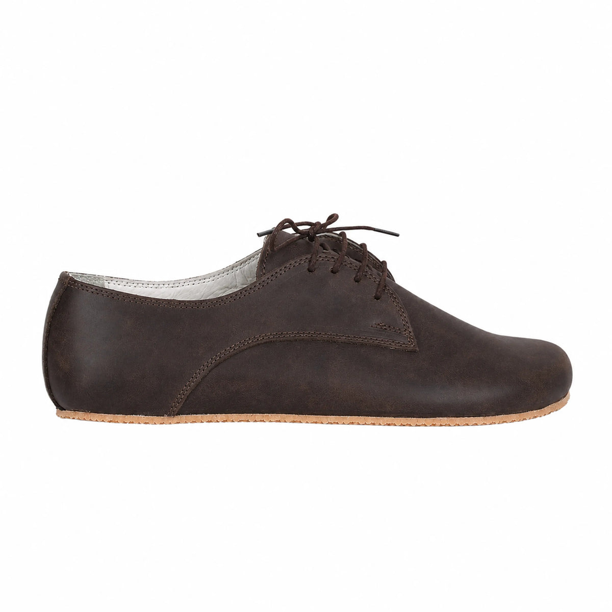 Crazy Barefoot Oxford Shoes – Rubber Sole – Dark Brown