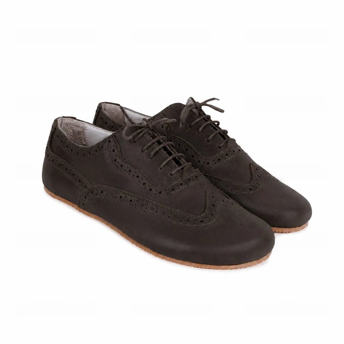 Smooth Barefoot Moccasin Shoes – Rubber Sole – Dark Brown