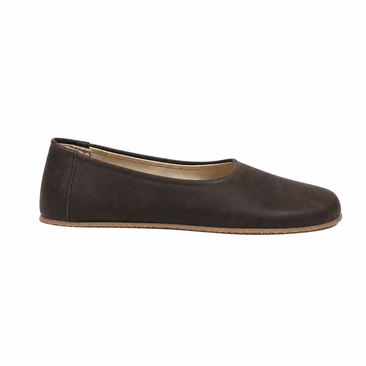 Crazy Barefoot Ballet Shoes – Rubber Sole – Dark Brown