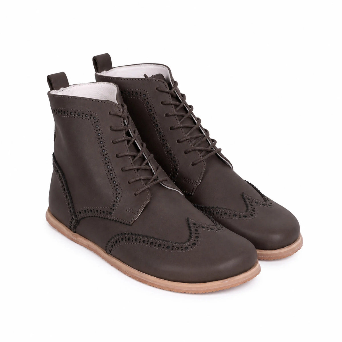 Smooth Barefoot Moccasin Boots Shoes – Eva Outsole – Dark Brown