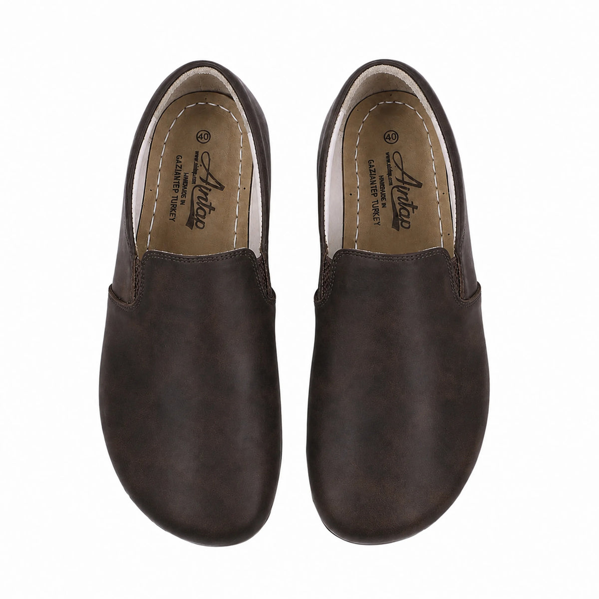 Crazy Barefoot Slip-On Shoes – Rubber Sole – Dark Brown