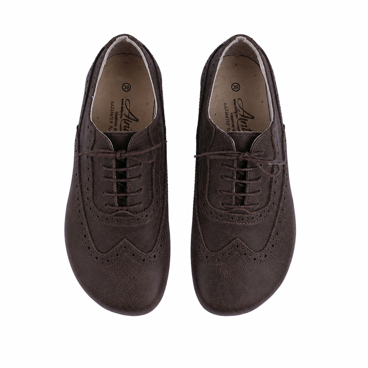 Crazy Barefoot Moccasin Shoes – Rubber Sole – Dark Brown