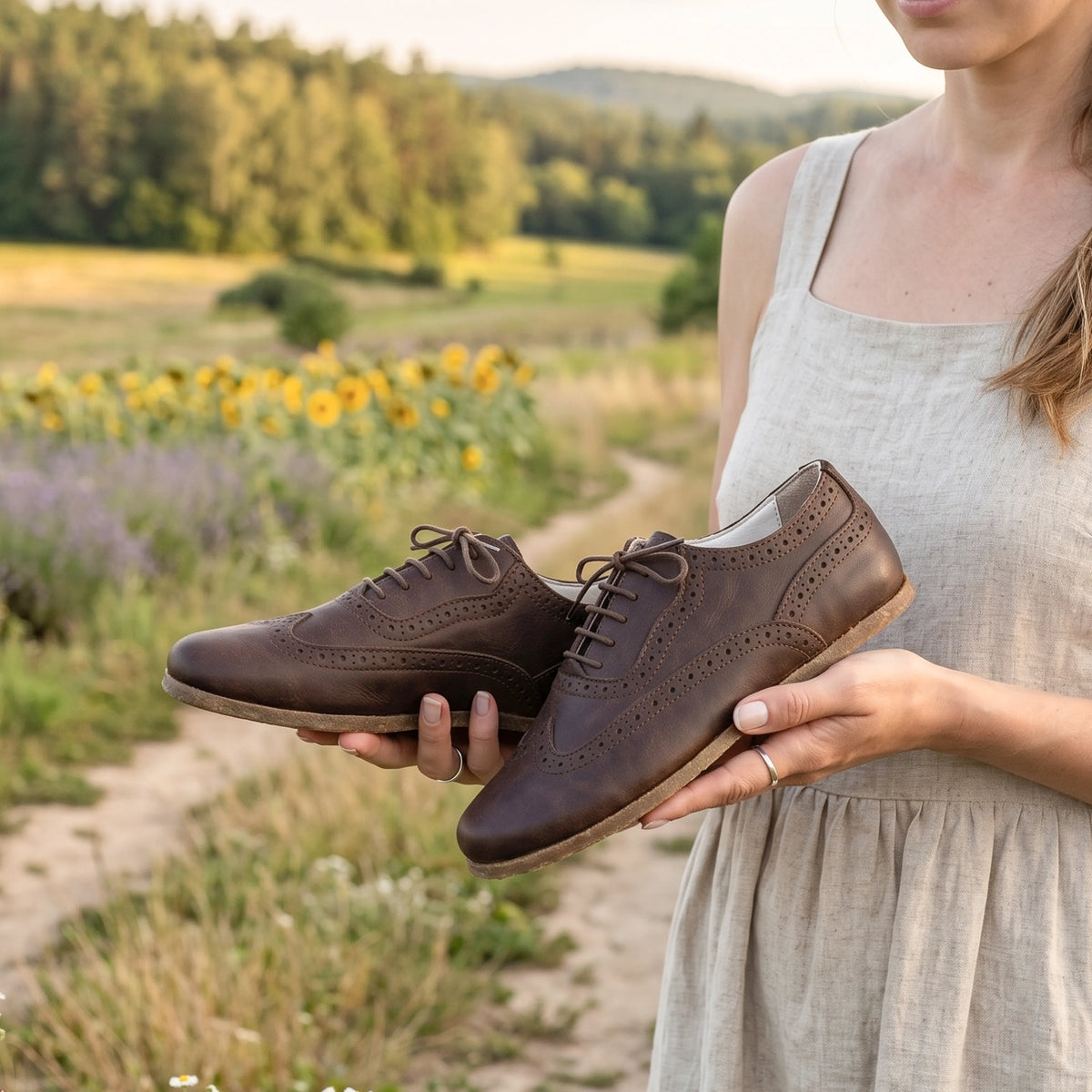 Crazy Barefoot Moccasin Shoes – Classic Sole — Leather Sole – Dark Brown