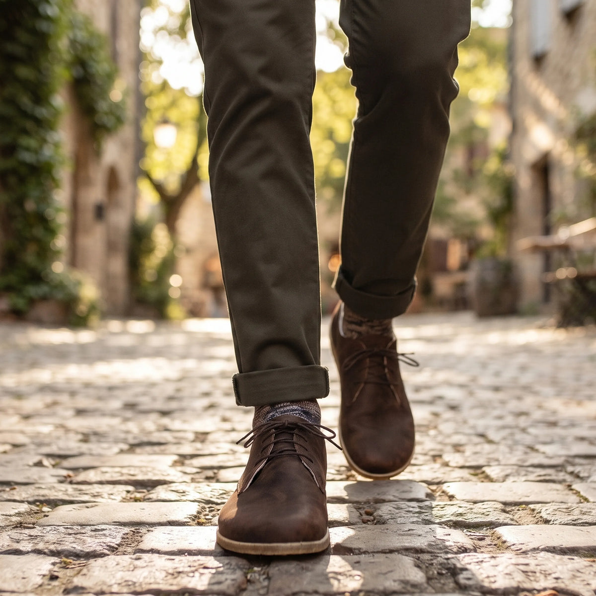 Crazy Barefoot Oxford Shoes – Classic Sole — Leather Sole – Dark Brown