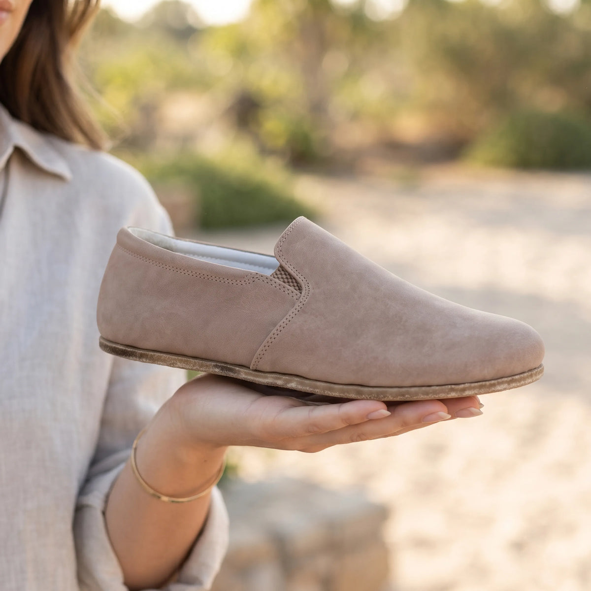 Crazy Barefoot Slip-On Shoes – Classic Sole — Leather Sole – Undyed Crust