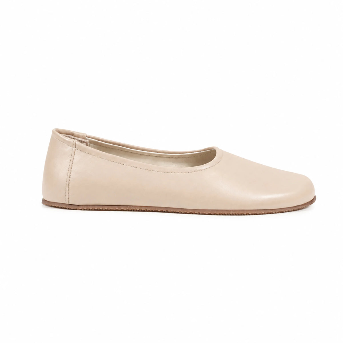 Smooth Barefoot Ballet Shoes – Rubber Sole – Cream