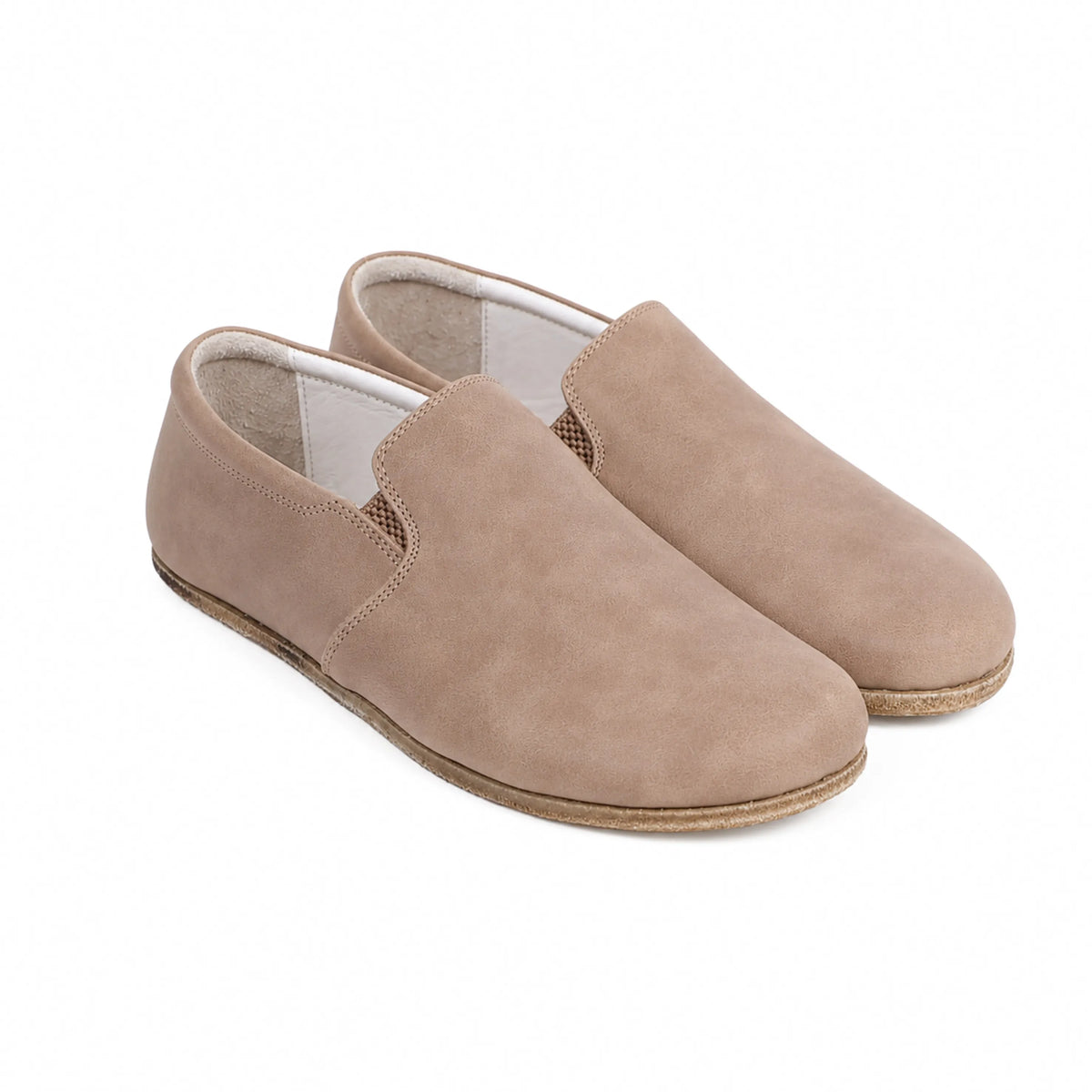 Crazy Barefoot Slip-On Shoes – Classic Sole — Leather Sole – Undyed Crust