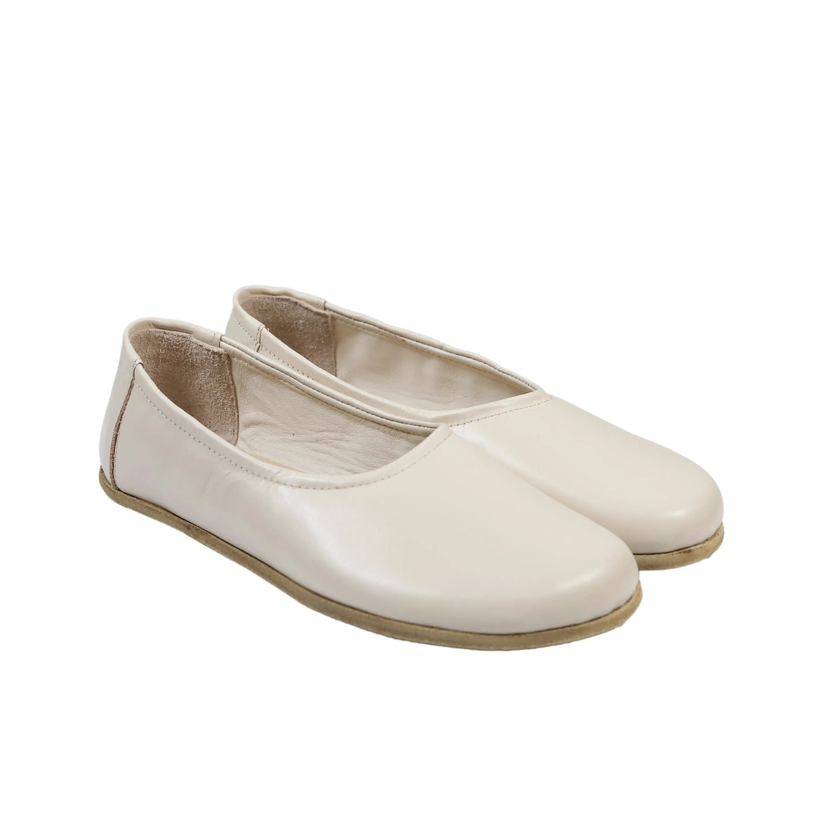 Smooth Barefoot Ballet Shoes – Classic Sole — Leather Sole – Cream