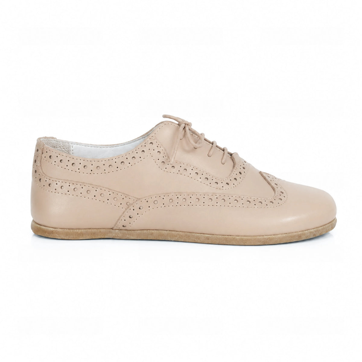 Smooth Barefoot Moccasin Shoes – Classic Sole — Leather Sole – Cream