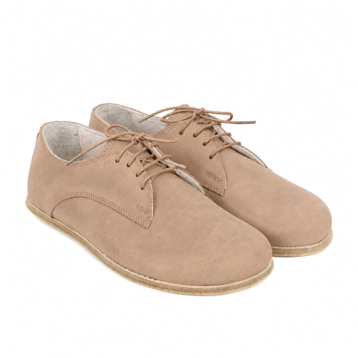 Crazy Barefoot Oxford Shoes – Classic Sole — Leather Sole – Undyed Crust