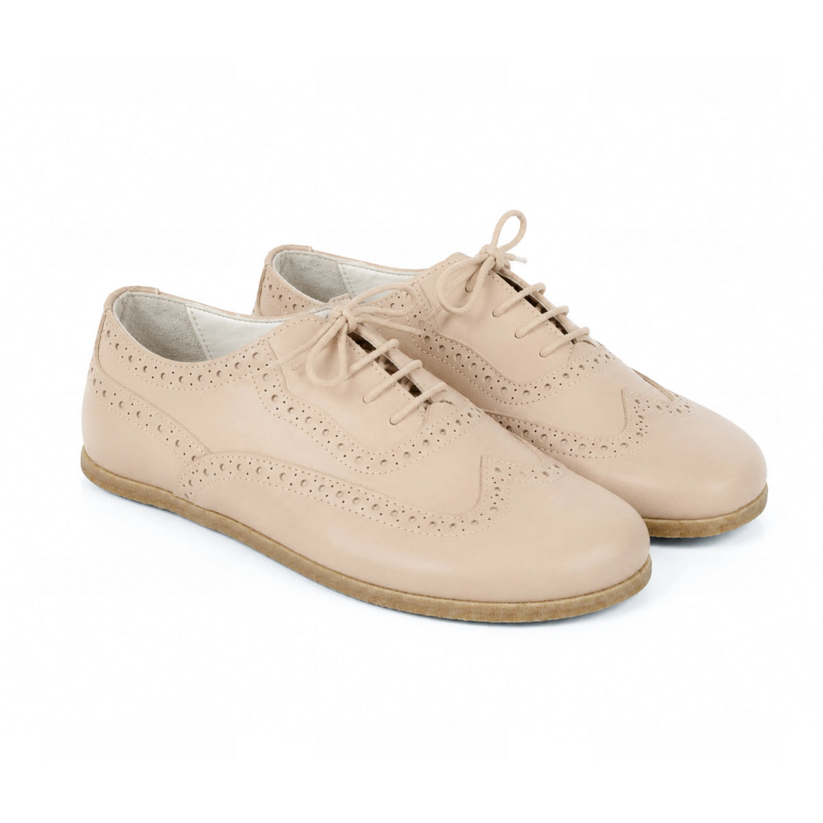 Smooth Barefoot Moccasin Shoes – Classic Sole — Leather Sole – Cream