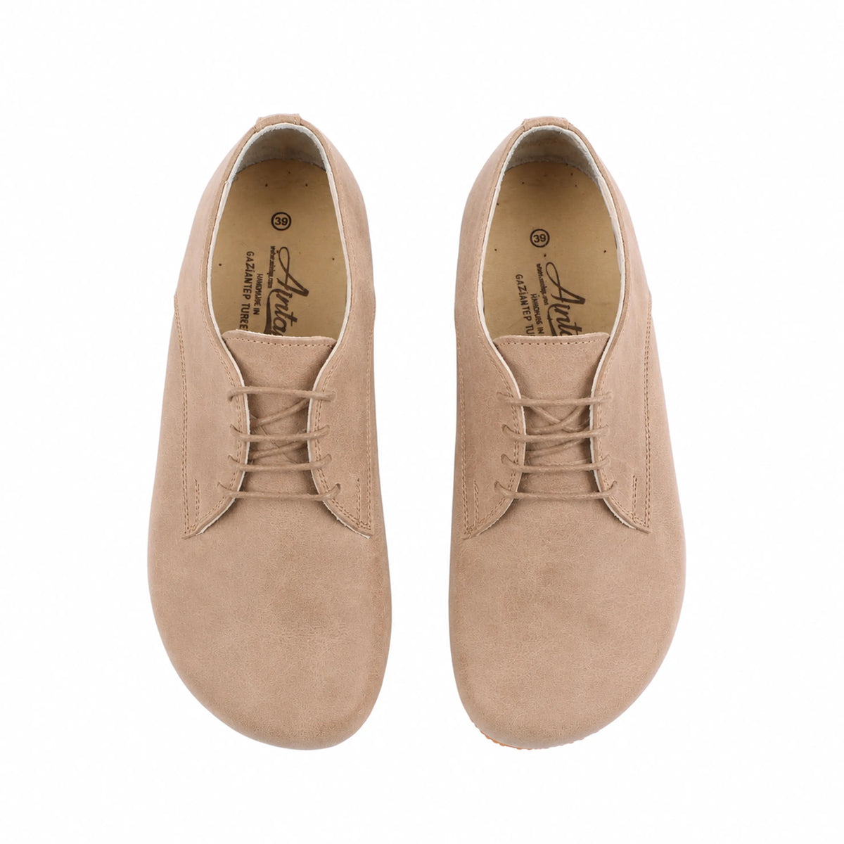 Crazy Barefoot Oxford Shoes – Classic Sole — Leather Sole – Undyed Crust